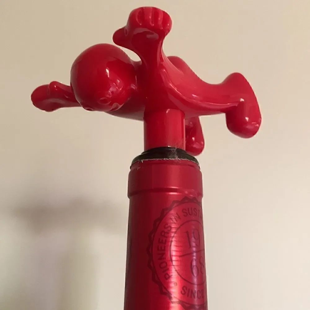 Wine Bottle Stopper Cork Happy Red Fellow Plastic